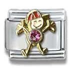 Clearly Charming October Gold Pink Tourmaline Czech Crystal Little Boy... by Clearly Charming