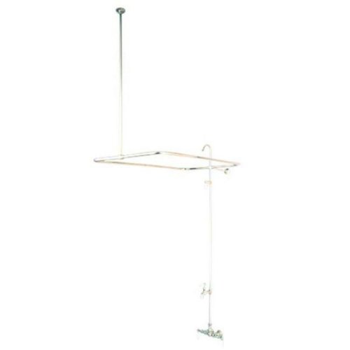 Kingston Brass CC65T8 Vintage Leg Tub Filler and Shower, Satin Nickel