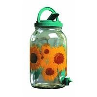 Ball Sunflowers Jar with Spigot