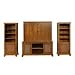 Home Styles Furniture Jamaican Bay 4-Piece Wood Entertainment Set in Soft Mahogany Finish