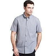 XXXL Button-Down Collar Checked Shirt