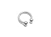 316L Surgical Steel Circular Barbell Horseshoe 10g
