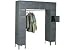 Steel Locker 16 Person 72x18x72 With Legs 16 Doors Assembled Gray