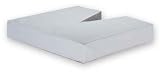 Foam Coccyx Seat Cushion, Gray Vinyl Incontinent Cover - 16