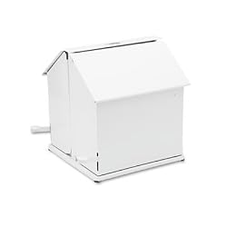 Sanitary Napkin Receptacle, Dual-Sided Steel, 9-1/4"x9-3/4"x11", White URI13