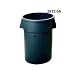 Rubbermaid-Gray Brute Control 44 Gallon Round Container Without Lid (2643-56GY) Category: Utility Trash Containers
