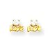 14k CZ (Cubic Zirconia) Love Earrings