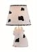Kid's Table Lamp with Cow Ceramic Body in White and Black Finish