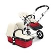 Bugaboo Cameleon Stroller - Red Base - Off-White Canvas
