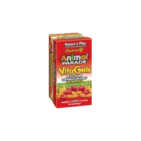 Nature's Plus, Source of Life, Animal Parade, VitaGels, Multi-Vitamin & Mineral Supplement, Natural Cherry Flavour, 90 Softgels