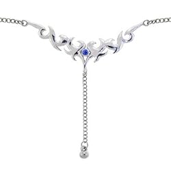 Exotica Sapphire Blue Tribal Back Belly Chain
