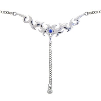Exotica Sapphire Blue Tribal Back Belly Chain