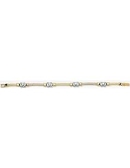 14k Imported Two Tone Bracelet 7"