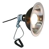 Zoo Med Deluxe Porcelain Clamp Lamp with 8.5-Inch Dome, Black