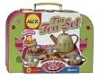 Alex Tin Painted 16 Piece Tea Set In Carry Suitcase