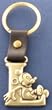 Mickey Mouse Letter L Brass Key Chain Disney