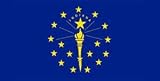 AIRBRUSHED LICENSE PLATES - INDIANA STATE FLAG - #1630
