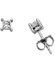 Ann Harrington Jewelry 14k White Gold 1/3 Ct Tw Princess Cut Diamond Stud Earrings