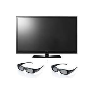 LG 42PW350 42 inch Class 3D Plasma HDTV, 1024 x 768p Resolution, - Bundle - with - Two LG AG-S252 3D Glasses