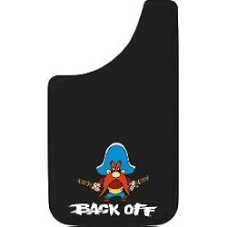 Yosemite Sam "Back Off" 11"x19" Easy Fit Mud Guards - Set of 2