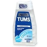 Tums Antacid/Calcium Supplement Chewable Tablets, Peppermint, 150-Count Bottles
