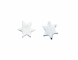 TF tiny polished star studs, Sterling Silver. 925