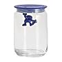 A di Alessi Gianni Glass Jar, Dark Blue Lid, 90 cl, (AMDR05 DAZ)
