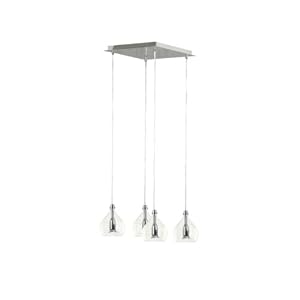 Kenroy Home 80495CH Bubbles Four-Light Chandelier with 6-Inch Clear Glass Bubble Shades by Kenroy Home