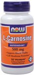 L-Carnosine by NOW Foods - Mental Fitness (500mg - 50 Vegetarian Capsules)
