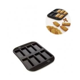 Mastrad F42200, Stampo per dolci, 8 financiers, colore: Nero Mastrad F42200, Stampo per dolci, 8 financiers, colore: Nero