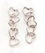14Kt White Gold Heart Shape Dangle Earrings