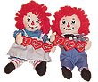 Raggedy Ann and Andy Valentine Dolls