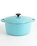 Review Martha Stewart  / Martha Stewart Collection Blue Enameled Cast Iron Round Pot, 7 Qt.