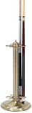 Metal Pool Cue Floor Rack Antique Brass