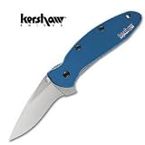 Kershaw Ken Onion Blue Scallion Folding Pocket Knife with Speed Safe
