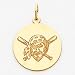 14K Pittsburgh Pirates Medium Logo Disc Pendant