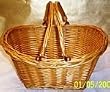 Large Light Willow Stained Woven Basket