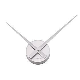 Karlsson - KA450055 - Horloge Murale - Little Big Time - Aluminium / Argent