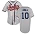 Chipper Jones Jersey: Atlanta Braves Adult AWAY Grey #10