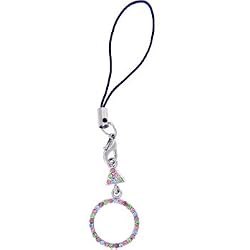 Multi Gem Male Symbol Cell Phone Charm