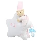Tuc Tuc Light Pink Baby Bottle and Pacifier Holder. Moons and Stars Collection.