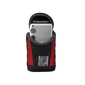 Delsey GOPIX 2BR Very Small Belt/Shoulder Pouch for Digital Cameras or Cell Phones Color: Black/Red