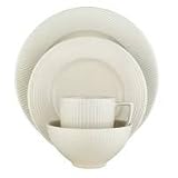 Dansk 6440010 Parallax Cream Salad Plate 8.75-in.
