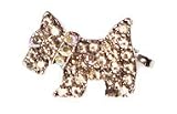 Clear Austrian Crystal Scottie Hair Clip Barrette