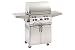 A530s-2A1N-62 - Aurora - Custom ll Gourmet - Firemagic - Freestanding AURORA (Custom II Gourmet) Gas Grill on Cabinet Cart w/ Single Side-Burner, Backburner and Rotisserie Kit, All Infra-Red Burners and Stainless Rod Cooking Grids