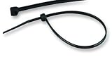 PC Arena 200mm x 4.8mm Quality Black Cable Ties 200 x 4.8 200 pk