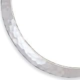 Sterling Silver Hammered 4-8mm Graduated Neck Collar Necklace