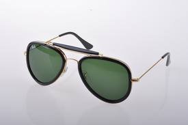 Ray Ban RB3428 Shiny Gold Polarized Green Silver Mirror 001 M4 58MM Sunglasses product image