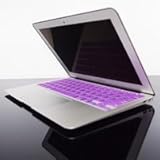 TopCase PURPLE Keyboard Silicone Cover Skin for Macbook AIR 13" A1369 from Late 2010 - Mid 2011(JULY) with TOPCASE� Logo Mouse Pad