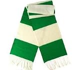 Classic Green and White Bar Scarf